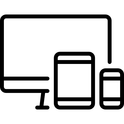 Icon of a computer, tablet, and cellphone